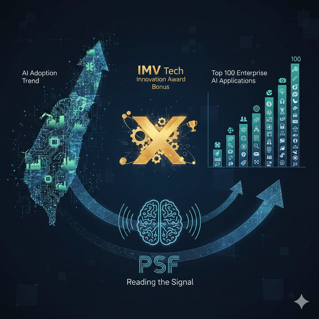 🔥《台灣產業 AI 落地趨勢 × IMV科技創新獎金 × 企業AI應用百強》 —— PSF（朋思富）如何讀懂這份訊號？